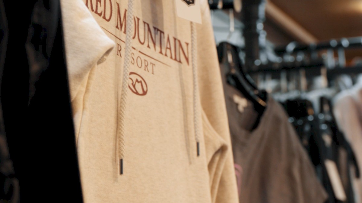 A beige hoodie with 